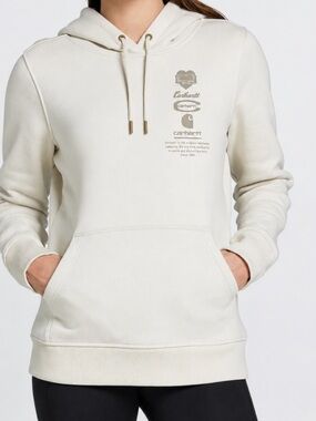 Carhartt Women's Relaxed Fit Midweight Logo Hoodie NWT Malt Medium